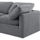 Meridian Indulge Grey Velvet Modular Sectional IMAGE 6