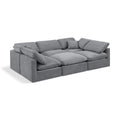  Manufacturer Color_Grey -- Indulge 105" Grey Velvet Upholstered 6 pc Modular Sectional IMAGE 1