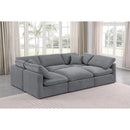  Manufacturer Color_Grey -- Indulge 105" Grey Velvet Upholstered 6 pc Modular Sectional IMAGE 2