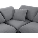  Manufacturer Color_Grey -- Indulge 140" Grey Velvet Upholstered 6 pc Modular Sectional IMAGE 6