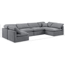 Meridian Indulge Grey Velvet Modular Sectional IMAGE 8