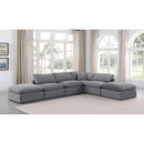 Meridian Indulge Grey Velvet Modular Sectional IMAGE 2