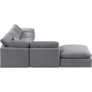  Manufacturer Color_Grey -- Indulge 140" Grey Velvet Upholstered 6 pc Modular Sectional IMAGE 5