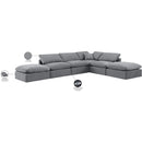 Meridian Indulge Grey Velvet Modular Sectional IMAGE 9