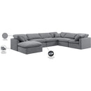Meridian Indulge Grey Velvet Modular Sectional IMAGE 10