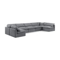  Manufacturer Color_Grey -- Indulge 175" Grey Velvet Upholstered 7 pc Modular Sectional IMAGE 1