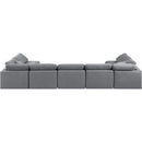  Manufacturer Color_Grey -- Indulge 175" Grey Velvet Upholstered 7 pc Modular Sectional IMAGE 3