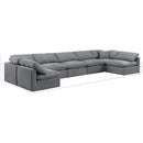 Meridian Indulge Grey Velvet Modular Sectional IMAGE 8