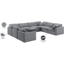 Meridian Indulge Grey Velvet Modular Sectional IMAGE 10