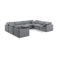  Manufacturer Color_Grey -- Indulge 140" Grey Velvet Upholstered 8 pc Modular Sectional IMAGE 1