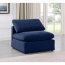  Manufacturer Color_Navy -- Indulge Navy Velvet Upholstered Modular Armless Chair IMAGE 2