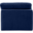  Manufacturer Color_Navy -- Indulge Navy Velvet Upholstered Modular Armless Chair IMAGE 3