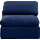  Manufacturer Color_Navy -- Indulge Navy Velvet Upholstered Modular Armless Chair IMAGE 4