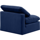 Meridian Indulge Navy Velvet Armless Chair IMAGE 6