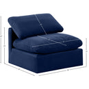 Manufacturer Color_Navy -- Indulge Navy Velvet Upholstered Modular Armless Chair IMAGE 8