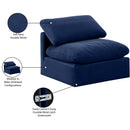 Meridian Indulge Navy Velvet Armless Chair IMAGE 9