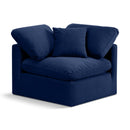  Manufacturer Color_Navy -- Indulge Navy Velvet Upholstered Modular Corner Chair IMAGE 1