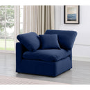  Manufacturer Color_Navy -- Indulge Navy Velvet Upholstered Modular Corner Chair IMAGE 2