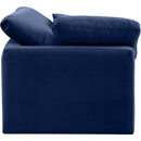 Meridian Indulge Navy Velvet Corner Chair IMAGE 5
