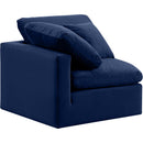 Meridian Indulge Navy Velvet Corner Chair IMAGE 6