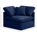  Manufacturer Color_Navy -- Indulge Navy Velvet Upholstered Modular Corner Chair IMAGE 8