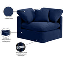  Manufacturer Color_Navy -- Indulge Navy Velvet Upholstered Modular Corner Chair IMAGE 9
