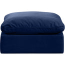  Manufacturer Color_Navy -- Indulge Navy Velvet Upholstered Modular Ottoman IMAGE 3