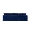 Meridian Indulge Navy Velvet Modular Sofa IMAGE 3