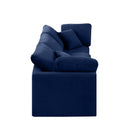  Manufacturer Color_Navy -- Indulge 105" Navy Velvet Upholstered 3 pc Modular Sofa IMAGE 5