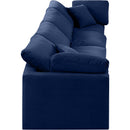  Manufacturer Color_Navy -- Indulge 140" Navy Velvet Upholstered 4 pc Modular Sofa IMAGE 5