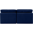 Meridian Indulge Navy Velvet Modular Sofa IMAGE 3