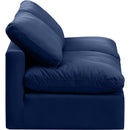  Manufacturer Color_Navy -- Indulge 70" Navy Velvet Upholstered 2 pc Armless Modular Loveseat IMAGE 5