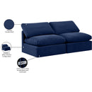 Meridian Indulge Navy Velvet Modular Sofa IMAGE 8