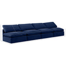 Meridian Indulge Navy Velvet Modular Sofa IMAGE 7