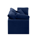  Manufacturer Color_Navy -- Indulge 70" Navy Velvet Upholstered 2 pc Modular Loveseat IMAGE 5