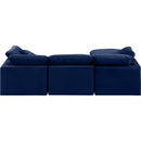  Manufacturer Color_Navy -- Indulge 105" Navy Velvet Upholstered 4 pc Modular Sectional IMAGE 3