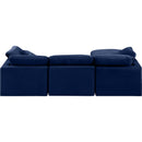 Meridian Indulge Navy Velvet Modular Sectional IMAGE 3