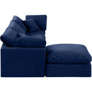  Manufacturer Color_Navy -- Indulge 105" Navy Velvet Upholstered 4 pc Modular Sectional IMAGE 5