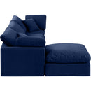 Meridian Indulge Navy Velvet Modular Sectional IMAGE 5