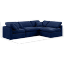 Meridian Indulge Navy Velvet Modular Sectional IMAGE 9
