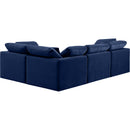  Manufacturer Color_Navy -- Indulge 105" Navy Velvet Upholstered 4 pc Modular Sectional IMAGE 3
