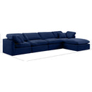 Meridian Indulge Navy Velvet Modular Sectional IMAGE 8
