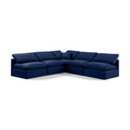  Manufacturer Color_Navy -- Indulge 105" Navy Velvet Upholstered 5 pc Modular Sectional IMAGE 1