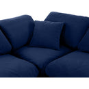  Manufacturer Color_Navy -- Indulge 105" Navy Velvet Upholstered 5 pc Modular Sectional IMAGE 6
