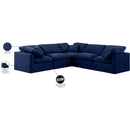  Manufacturer Color_Navy -- Indulge 105" Navy Velvet Upholstered 5 pc Modular Sectional IMAGE 10