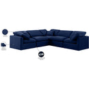 Meridian Indulge Navy Velvet Modular Sectional IMAGE 10