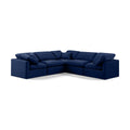  Manufacturer Color_Navy -- Indulge 105" Navy Velvet Upholstered 5 pc Modular Sectional IMAGE 1