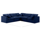  Manufacturer Color_Navy -- Indulge 105" Navy Velvet Upholstered 5 pc Modular Sectional IMAGE 9