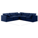 Meridian Indulge Navy Velvet Modular Sectional IMAGE 9