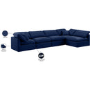 Meridian Indulge Navy Velvet Modular Sectional IMAGE 10